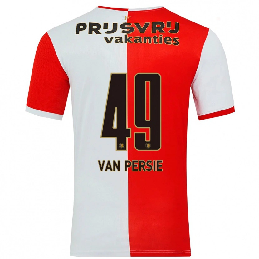 Danxen Męski Shaqueel Van Persie #49 Czerwono-Biały Domowa Koszulka 2025/26 Koszulki Klubowe