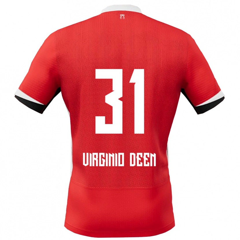Danxen Męski Daniël Virginio Deen #31 Czerwono-Biały Domowa Koszulka 2025/26 Koszulki Klubowe