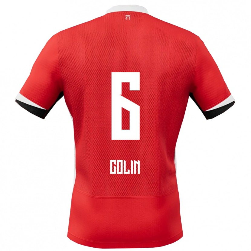 Danxen Męski Isa Colin #6 Czerwono-Biały Domowa Koszulka 2025/26 Koszulki Klubowe