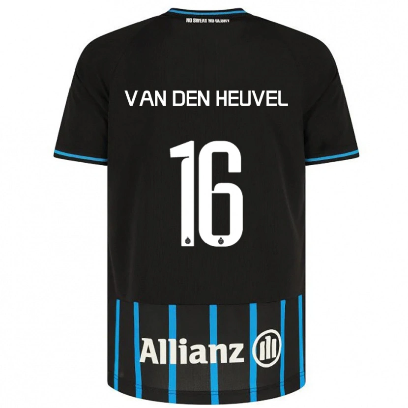 Danxen Męski Dani Van Den Heuvel #16 Czarno-Niebieski Domowa Koszulka 2025/26 Koszulki Klubowe