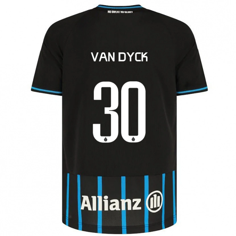 Danxen Męski Nell Van Dyck #30 Czarno-Niebieski Domowa Koszulka 2025/26 Koszulki Klubowe