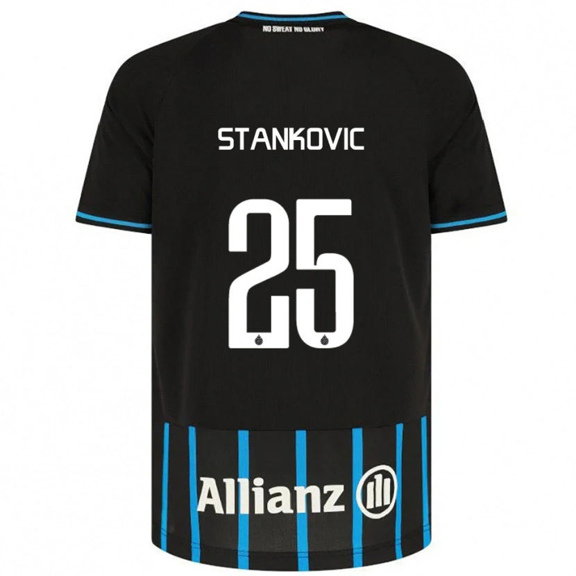 Danxen Męski Aleksandar Stanković #25 Czarno-Niebieski Domowa Koszulka 2025/26 Koszulki Klubowe
