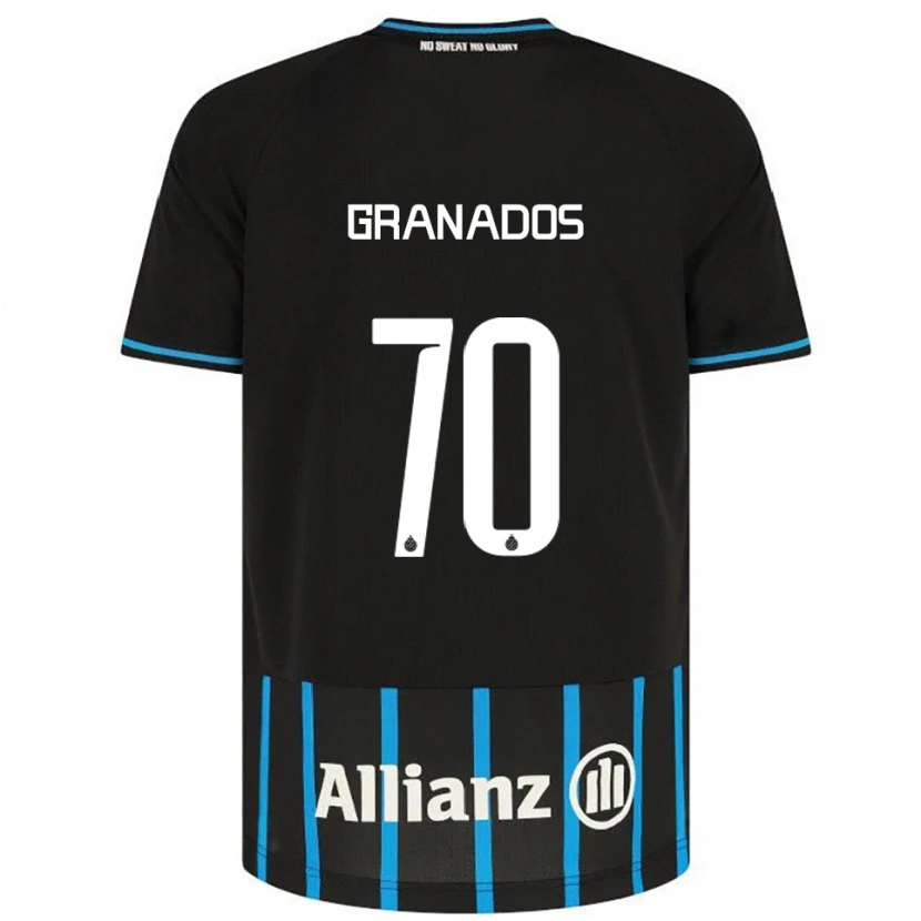 Danxen Męski Alejandro Granados #70 Czarno-Niebieski Domowa Koszulka 2025/26 Koszulki Klubowe