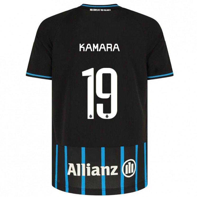 Danxen Męski Al-Hassan Kamara #19 Czarno-Niebieski Domowa Koszulka 2025/26 Koszulki Klubowe