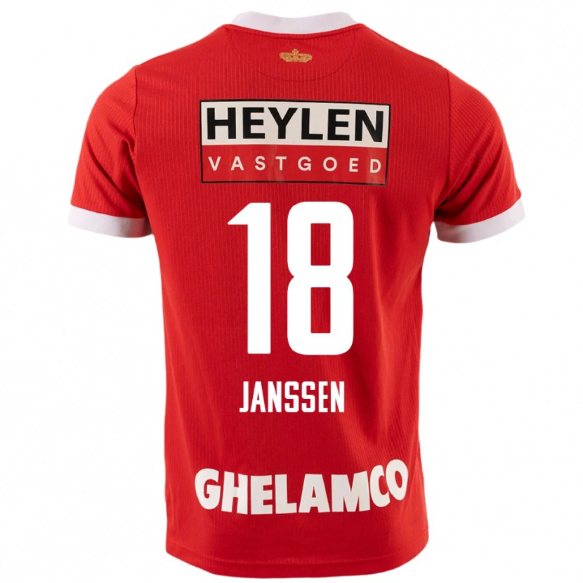Danxen Męski Vincent Janssen #18 Czerwono-Biały Domowa Koszulka 2025/26 Koszulki Klubowe