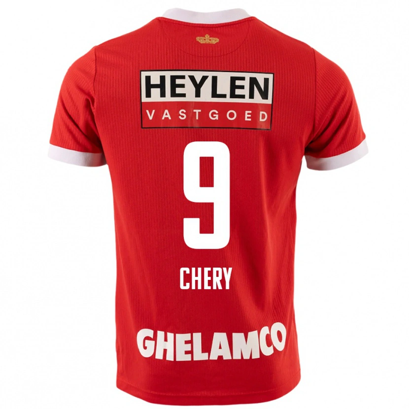 Danxen Męski Tjaronn Chery #9 Czerwono-Biały Domowa Koszulka 2025/26 Koszulki Klubowe