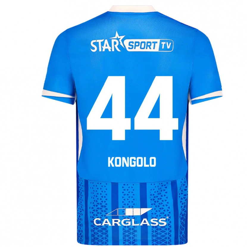 Danxen Męski Josué Kongolo #44 Niebiesko-Biały Domowa Koszulka 2025/26 Koszulki Klubowe