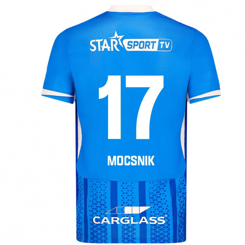Danxen Męski Manu Mocsnik #17 Niebiesko-Biały Domowa Koszulka 2025/26 Koszulki Klubowe