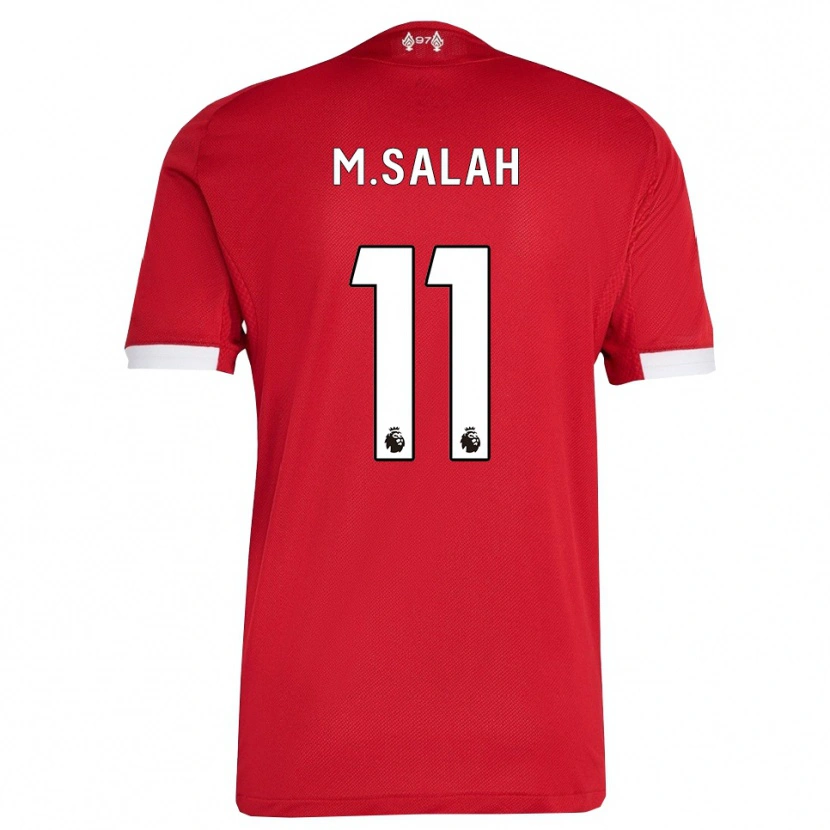 Danxen Męski Mohamed Salah #11 Czerwono-Biały Domowa Koszulka 2025/26 Koszulki Klubowe