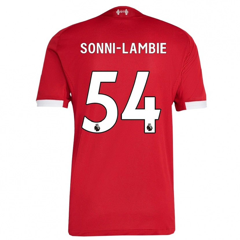 Danxen Męski Joshua Sonni-Lambie #54 Czerwono-Biały Domowa Koszulka 2025/26 Koszulki Klubowe