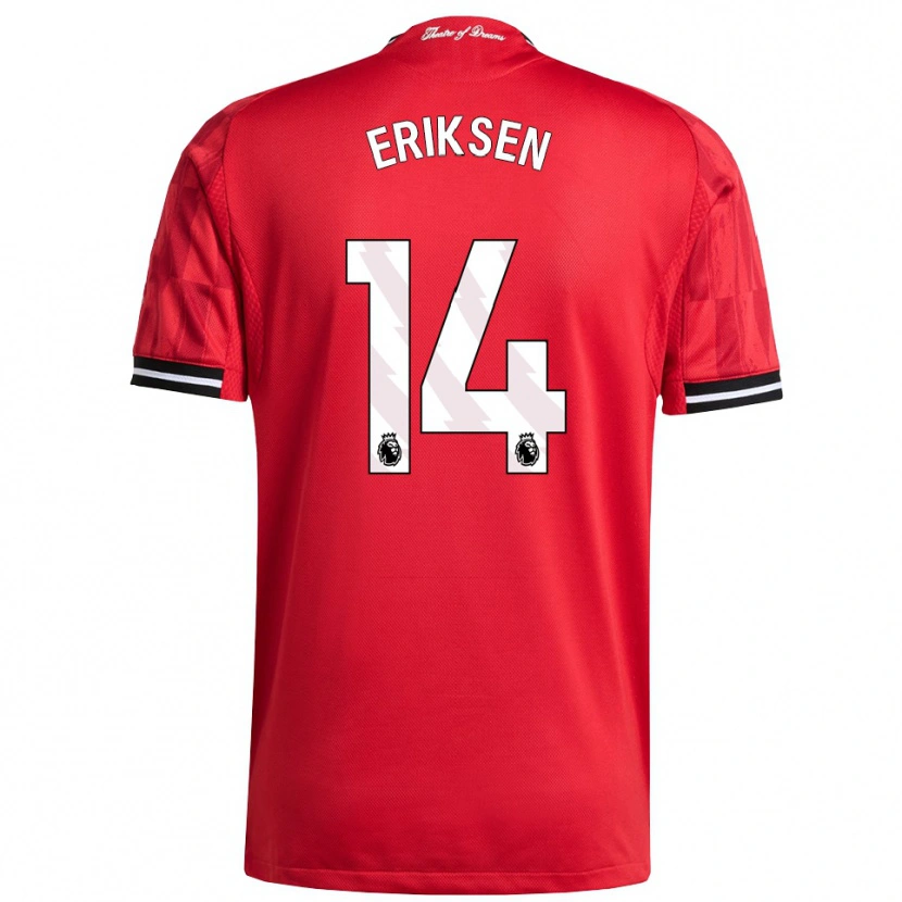 Danxen Męski Christian Eriksen #14 Czerwono-Czarno-Biały Domowa Koszulka 2025/26 Koszulki Klubowe