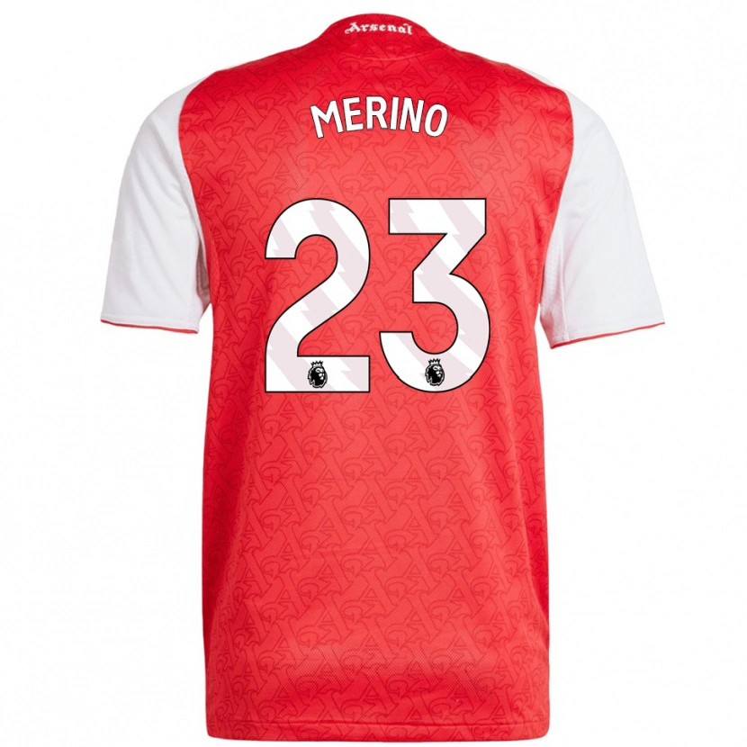 Danxen Męski Mikel Merino #23 Czerwono-Biały Domowa Koszulka 2025/26 Koszulki Klubowe