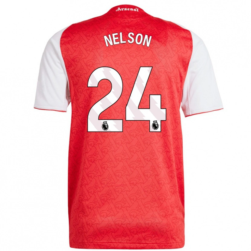 Danxen Męski Reiss Nelson #24 Czerwono-Biały Domowa Koszulka 2025/26 Koszulki Klubowe