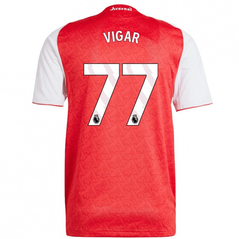 Danxen Męski Billy Vigar #77 Czerwono-Biały Domowa Koszulka 2025/26 Koszulki Klubowe