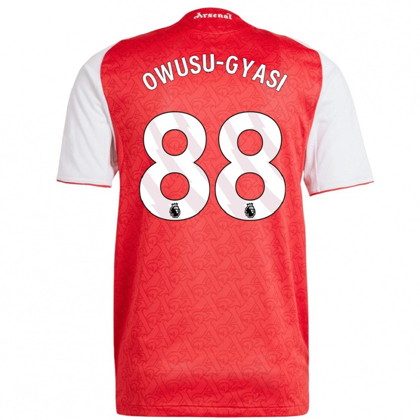 Danxen Męski Abraham Owusu-Gyasi #88 Czerwono-Biały Domowa Koszulka 2025/26 Koszulki Klubowe