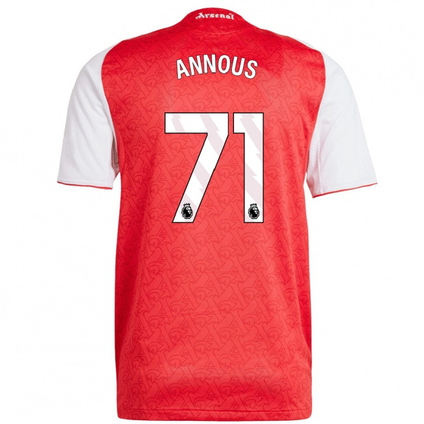 Danxen Męski Andre Harriman-Annous #71 Czerwono-Biały Domowa Koszulka 2025/26 Koszulki Klubowe