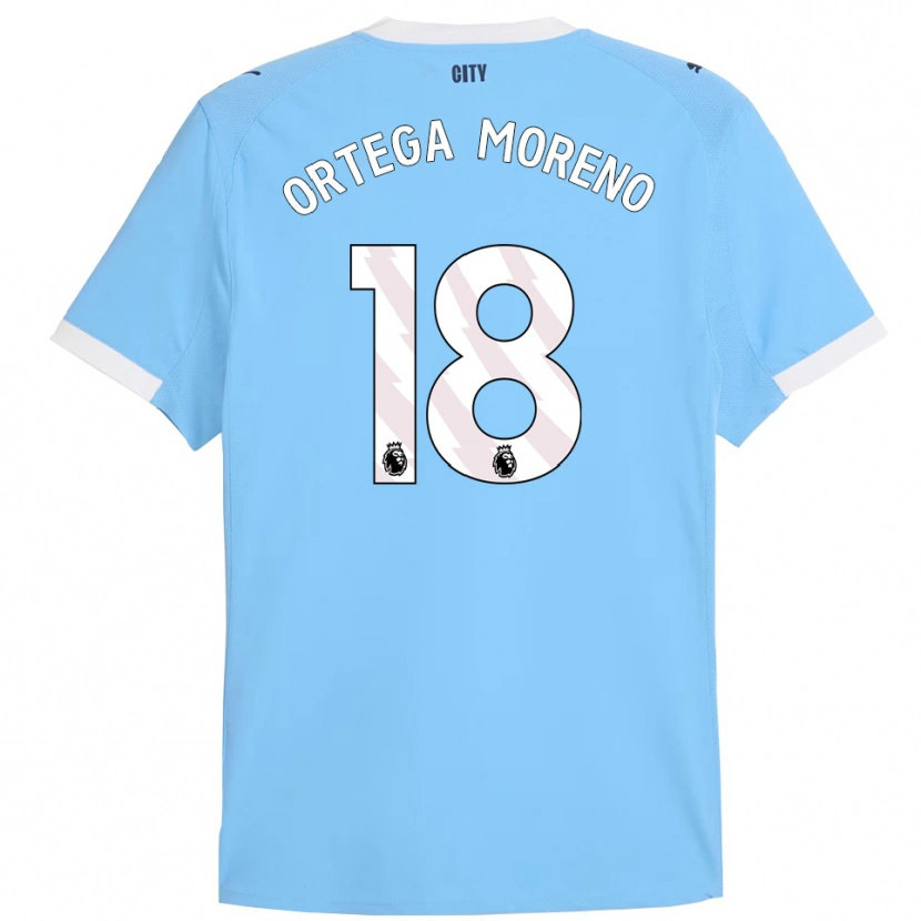 Danxen Męski Stefan Ortega #18 Błękitno-Biały Domowa Koszulka 2025/26 Koszulki Klubowe