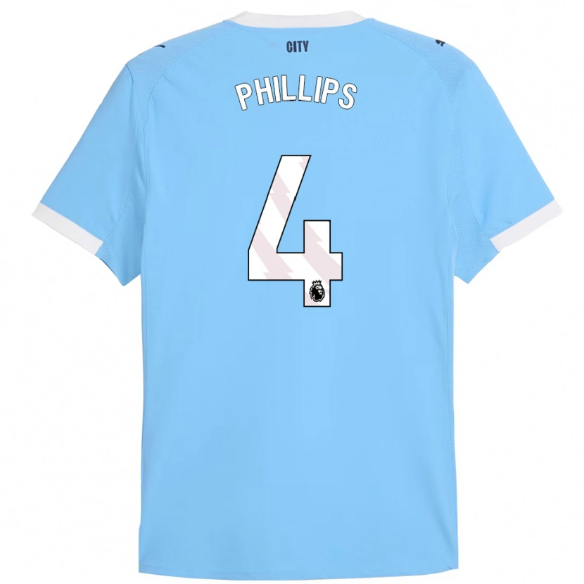 Danxen Męski Kalvin Phillips #4 Błękitno-Biały Domowa Koszulka 2025/26 Koszulki Klubowe