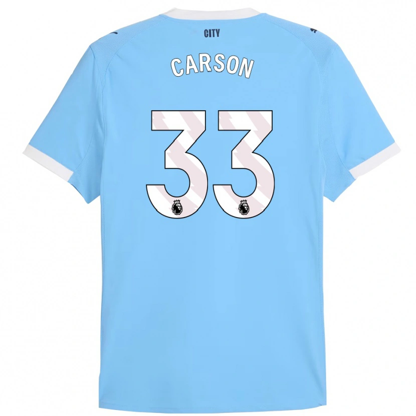 Danxen Męski Scott Carson #33 Błękitno-Biały Domowa Koszulka 2025/26 Koszulki Klubowe