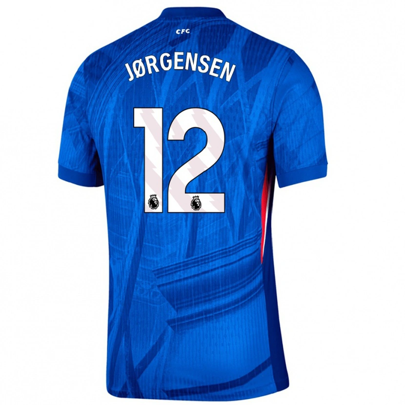 Danxen Męski Filip Jørgensen #12 Niebiesko-Biały Domowa Koszulka 2025/26 Koszulki Klubowe