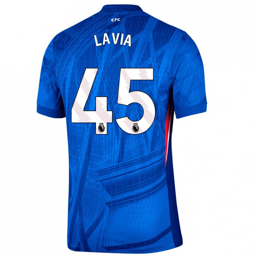 Danxen Męski Roméo Lavia #45 Niebiesko-Biały Domowa Koszulka 2025/26 Koszulki Klubowe