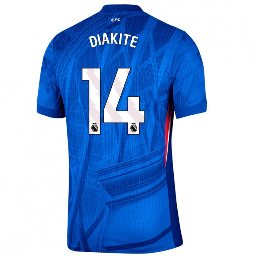 Danxen Męski Calvin Diakite #14 Niebiesko-Biały Domowa Koszulka 2025/26 Koszulki Klubowe