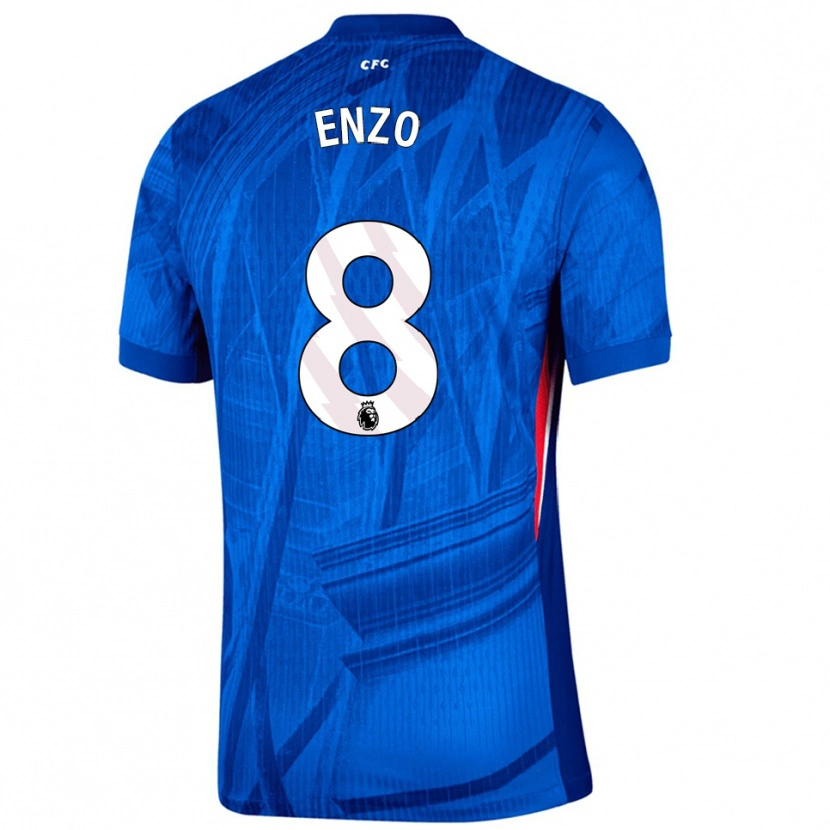 Danxen Męski Enzo Fernández #8 Niebiesko-Biały Domowa Koszulka 2025/26 Koszulki Klubowe