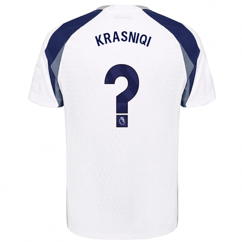 Danxen Męski Elliot Krasniqi #0 Biało-Granatowy Domowa Koszulka 2025/26 Koszulki Klubowe