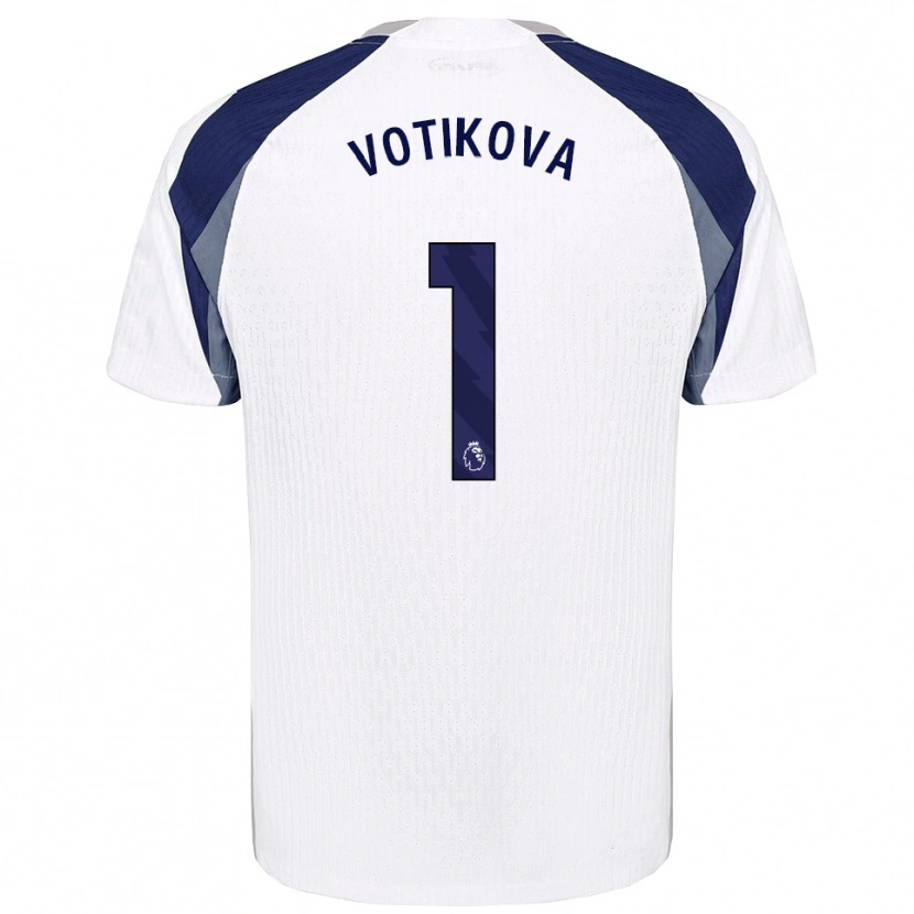 Danxen Męski Barbora Votíková #1 Biało-Granatowy Domowa Koszulka 2025/26 Koszulki Klubowe