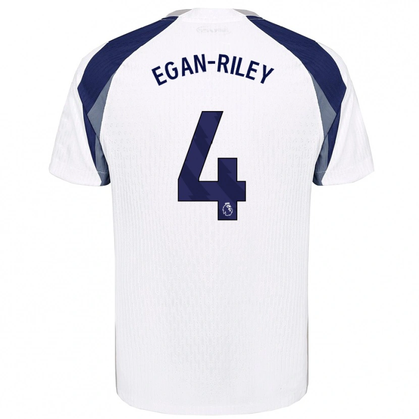 Danxen Męski Roman Egan-Riley #4 Biało-Granatowy Domowa Koszulka 2025/26 Koszulki Klubowe
