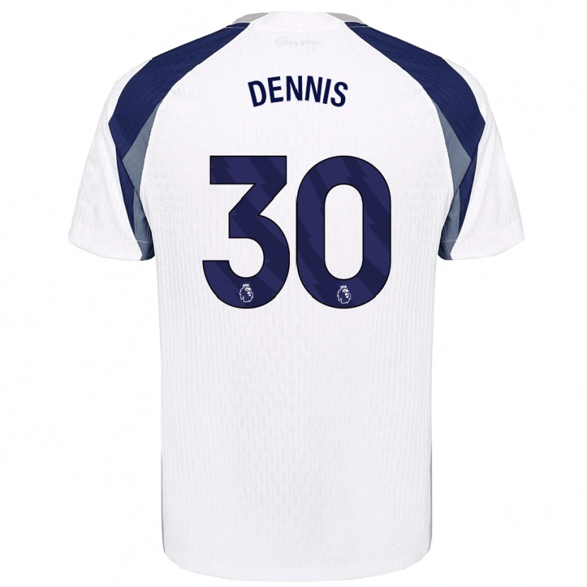 Danxen Męski Araya Dennis #30 Biało-Granatowy Domowa Koszulka 2025/26 Koszulki Klubowe