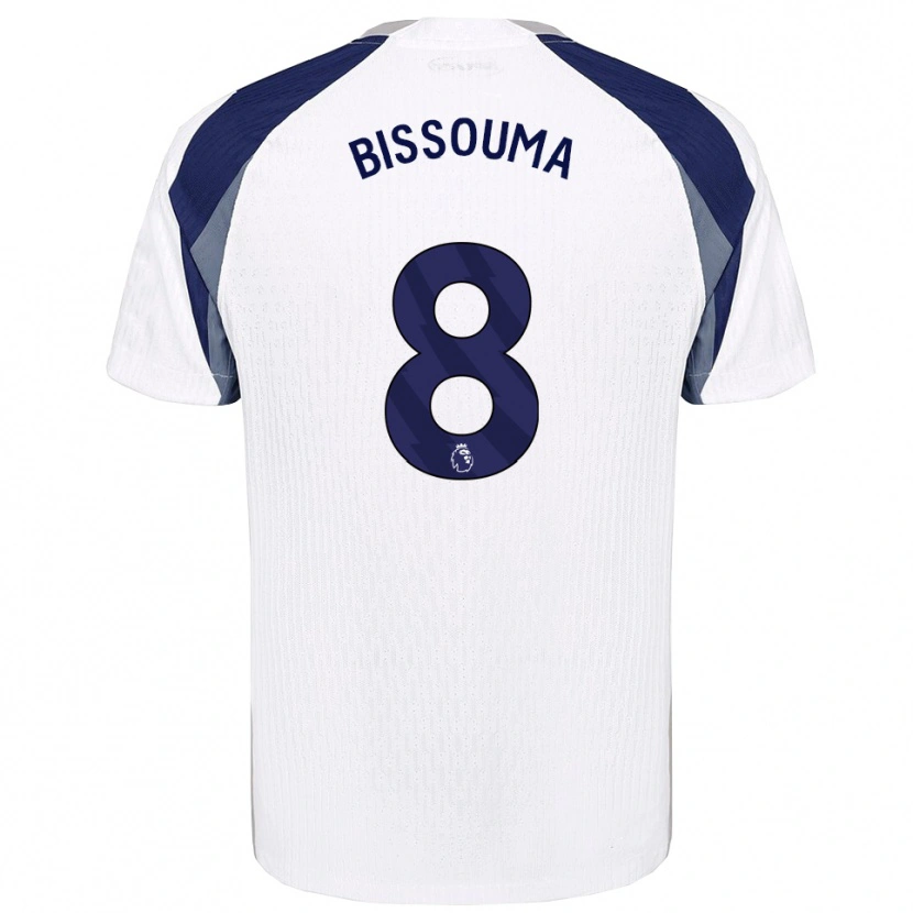 Danxen Męski Yves Bissouma #8 Biało-Granatowy Domowa Koszulka 2025/26 Koszulki Klubowe