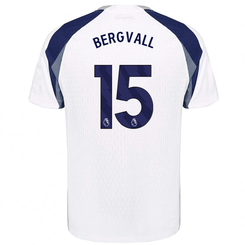 Danxen Męski Lucas Bergvall #15 Biało-Granatowy Domowa Koszulka 2025/26 Koszulki Klubowe