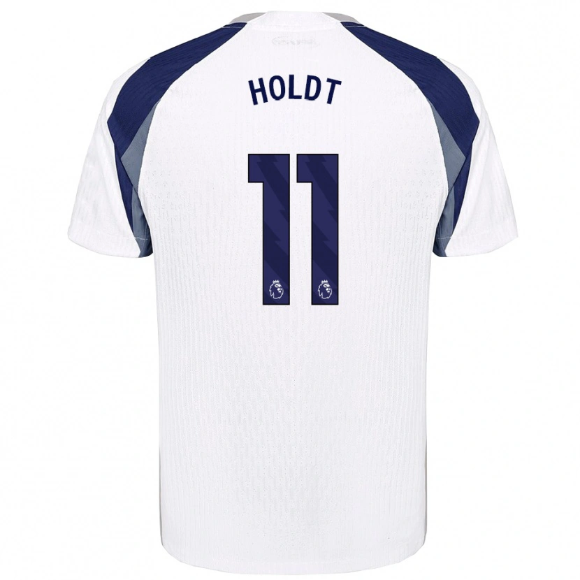Danxen Męski Olivia Holdt #11 Biało-Granatowy Domowa Koszulka 2025/26 Koszulki Klubowe