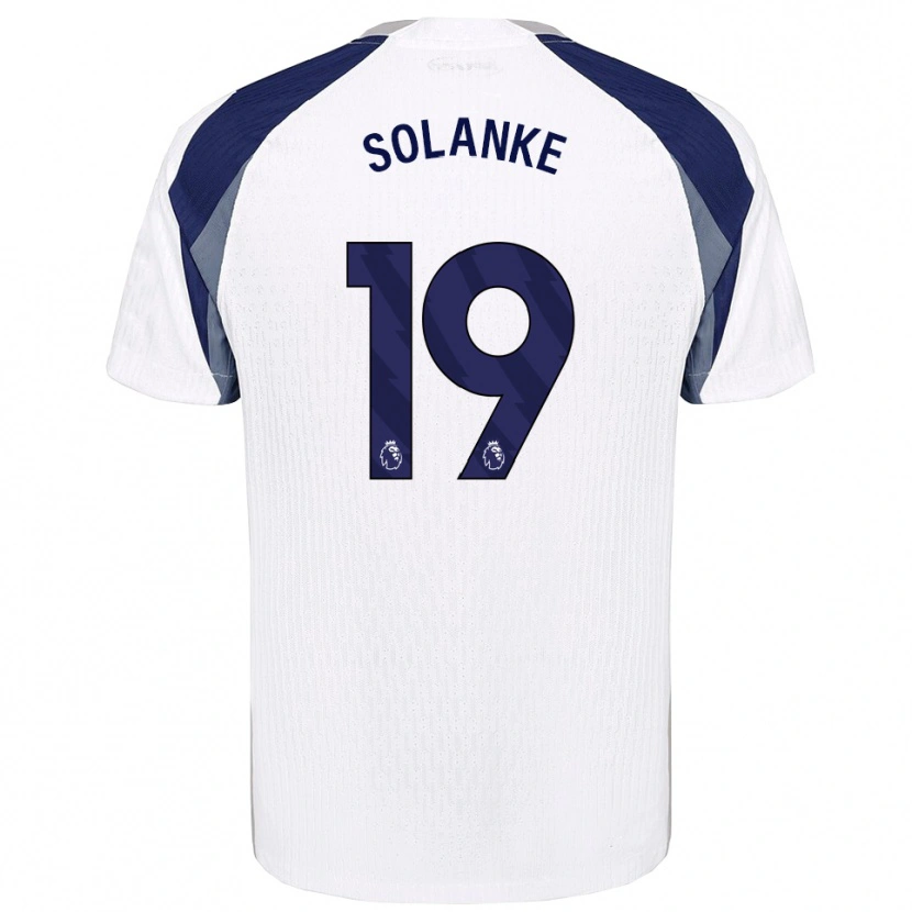 Danxen Męski Dominic Solanke #19 Biało-Granatowy Domowa Koszulka 2025/26 Koszulki Klubowe
