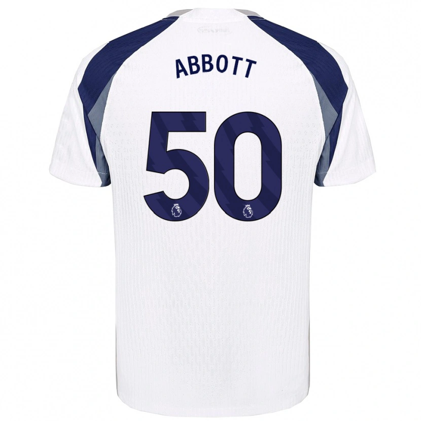 Danxen Męski George Abbott #50 Biało-Granatowy Domowa Koszulka 2025/26 Koszulki Klubowe