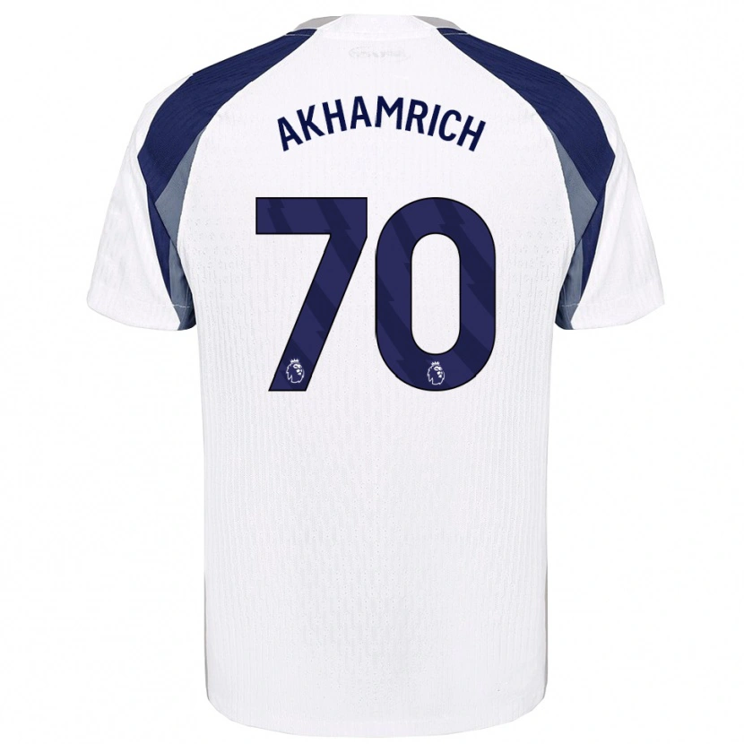 Danxen Męski Yusuf Akhamrich #70 Biało-Granatowy Domowa Koszulka 2025/26 Koszulki Klubowe