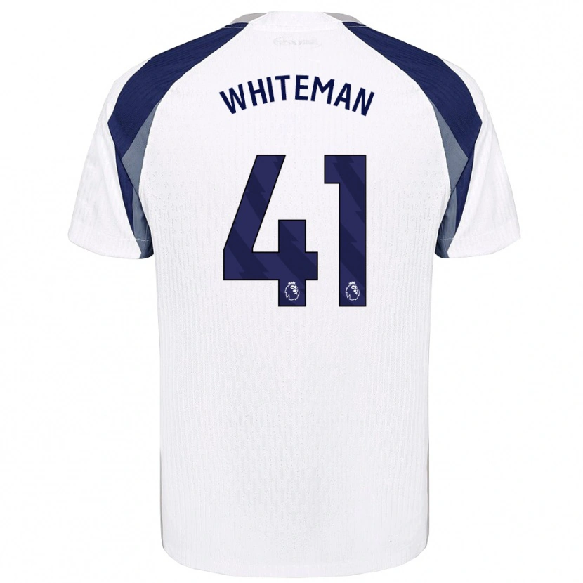 Danxen Męski Alfie Whiteman #41 Biało-Granatowy Domowa Koszulka 2025/26 Koszulki Klubowe