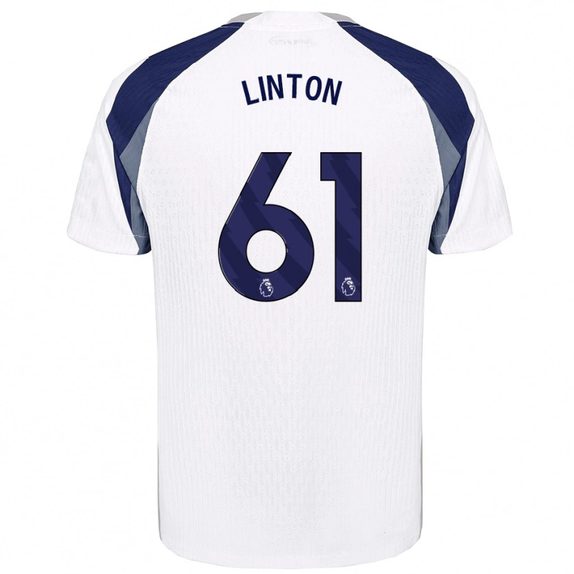 Danxen Męski Jahziah Linton #61 Biało-Granatowy Domowa Koszulka 2025/26 Koszulki Klubowe