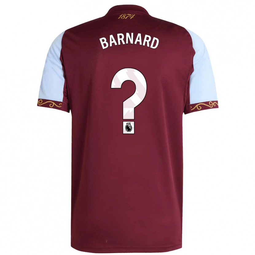 Danxen Męski Finlay Barnard #0 Burgundowo-Błękitny Domowa Koszulka 2025/26 Koszulki Klubowe