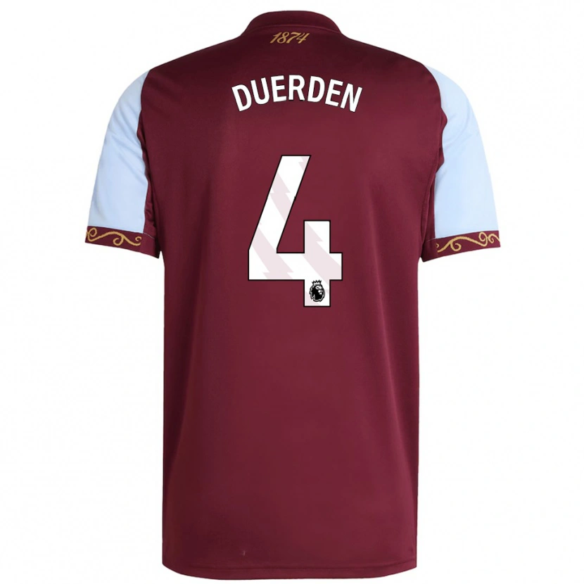 Danxen Męski Archie Duerden #4 Burgundowo-Błękitny Domowa Koszulka 2025/26 Koszulki Klubowe