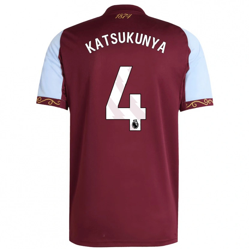 Danxen Męski Thierry Katsukunya #4 Burgundowo-Błękitny Domowa Koszulka 2025/26 Koszulki Klubowe