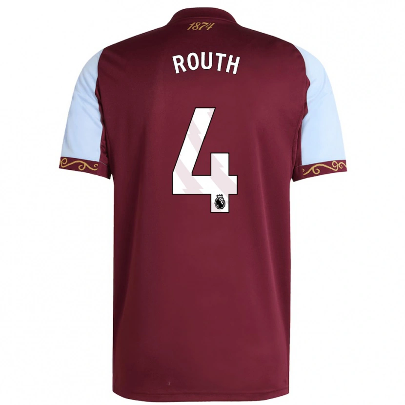 Danxen Męski Leon Routh #4 Burgundowo-Błękitny Domowa Koszulka 2025/26 Koszulki Klubowe