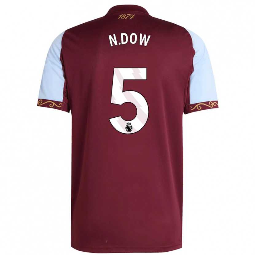 Danxen Męski Elisha N'dow #5 Burgundowo-Błękitny Domowa Koszulka 2025/26 Koszulki Klubowe