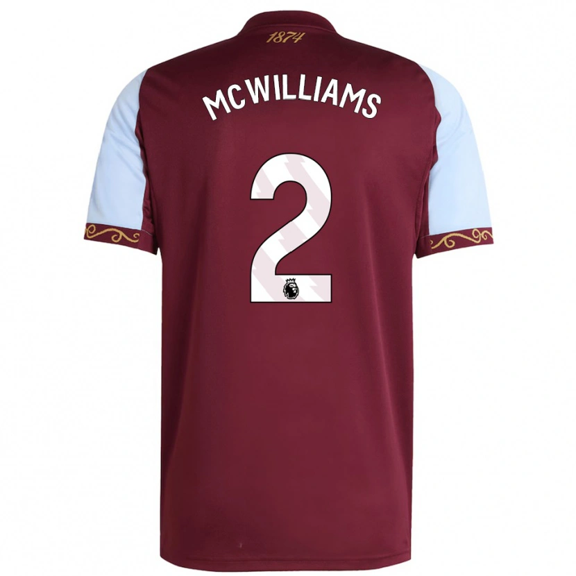 Danxen Męski Ashton Mcwilliams #2 Burgundowo-Błękitny Domowa Koszulka 2025/26 Koszulki Klubowe