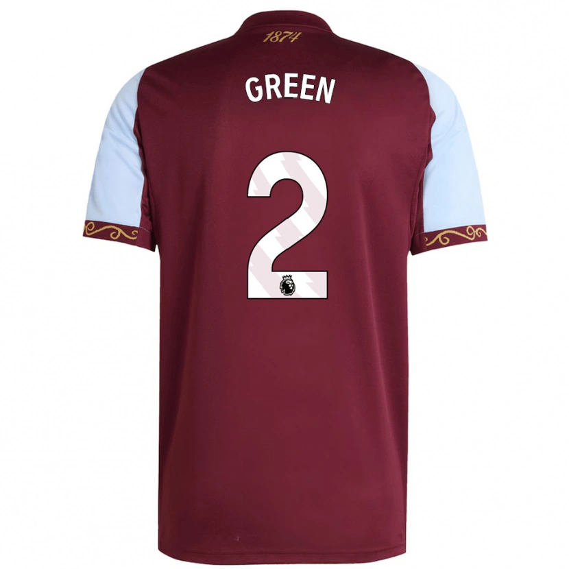 Danxen Męski Jacob Green #2 Burgundowo-Błękitny Domowa Koszulka 2025/26 Koszulki Klubowe