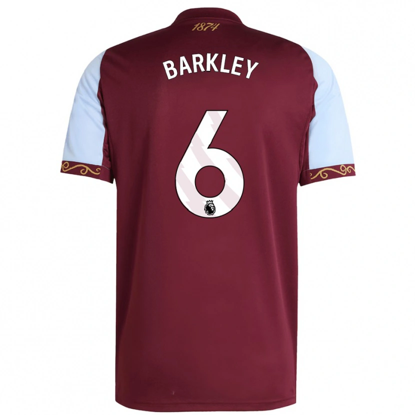 Danxen Męski Ross Barkley #6 Burgundowo-Błękitny Domowa Koszulka 2025/26 Koszulki Klubowe