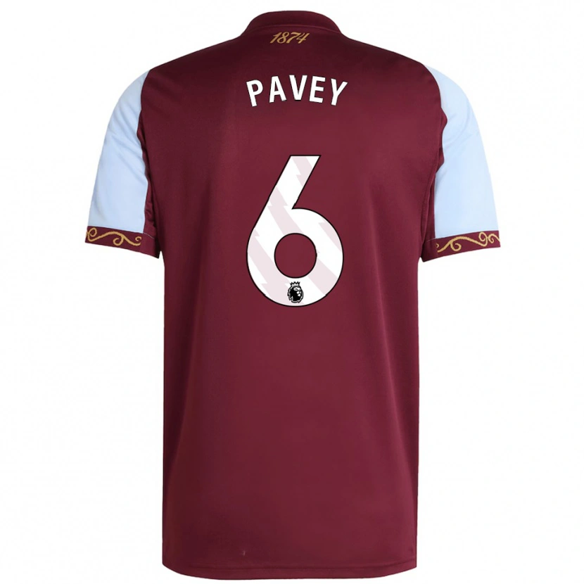 Danxen Męski Charlie Pavey #6 Burgundowo-Błękitny Domowa Koszulka 2025/26 Koszulki Klubowe