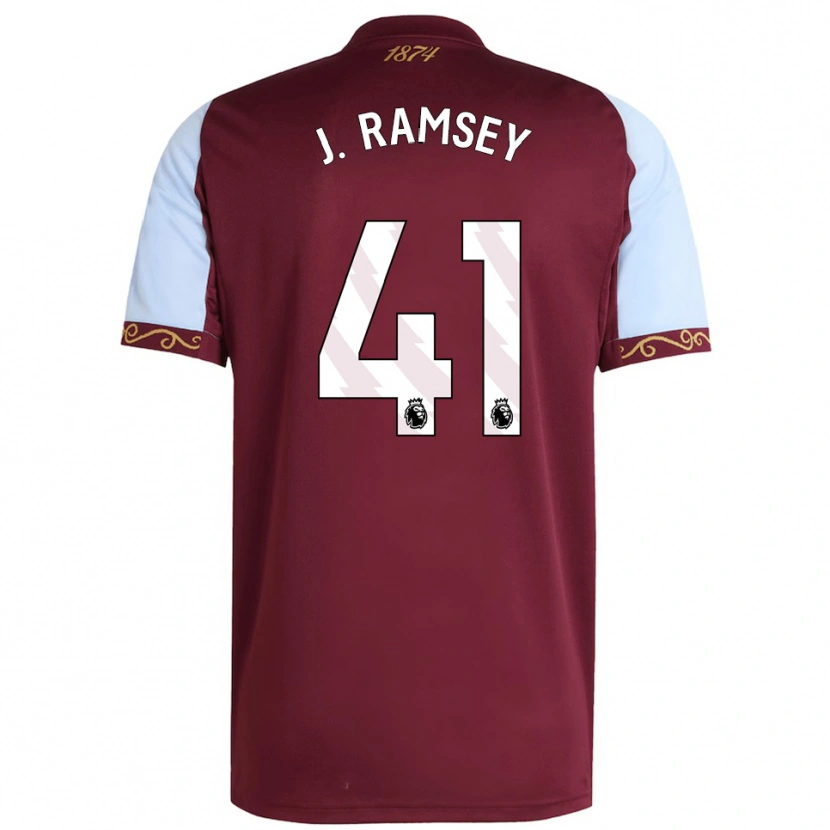 Danxen Męski Jacob Ramsey #41 Burgundowo-Błękitny Domowa Koszulka 2025/26 Koszulki Klubowe