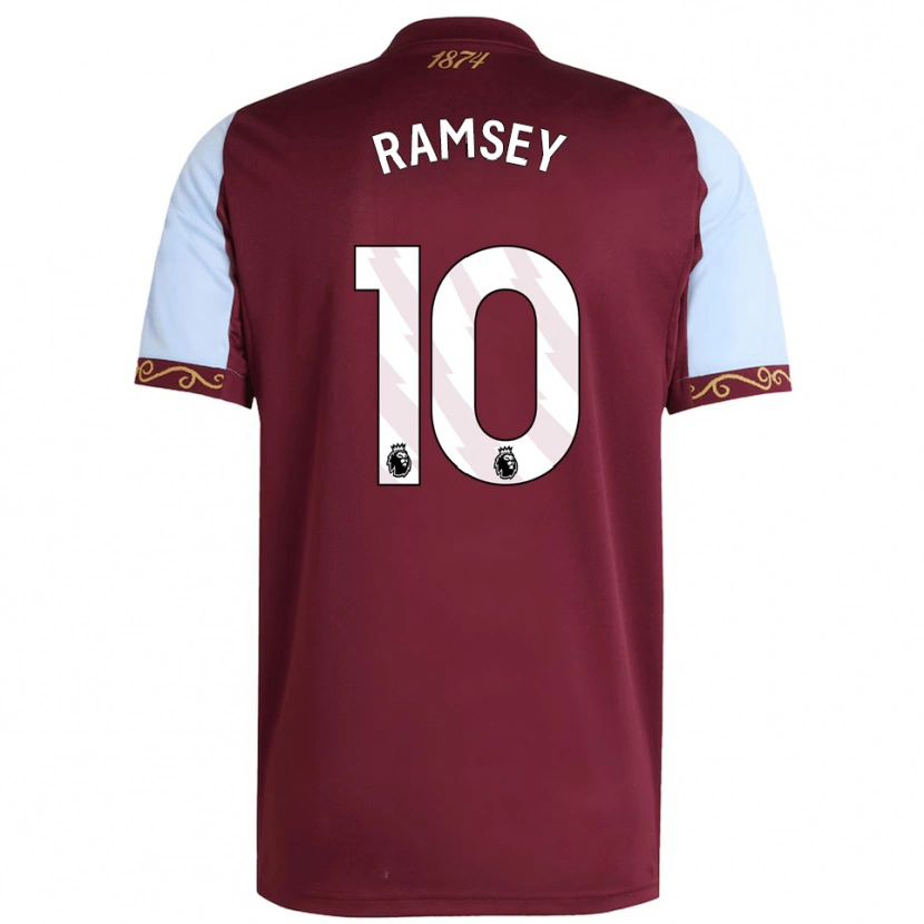 Danxen Męski Cole Ramsey #10 Burgundowo-Błękitny Domowa Koszulka 2025/26 Koszulki Klubowe